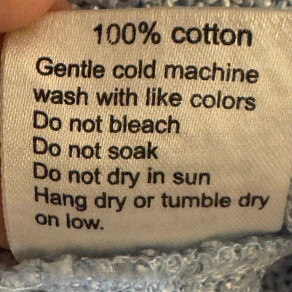 Kim Van Loo Chunky Knit Cotton Tank Top Light Blue S/M - Picture 4 of 6